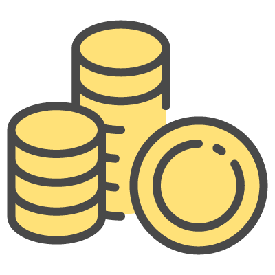アイコン:積み上げられたコイン
