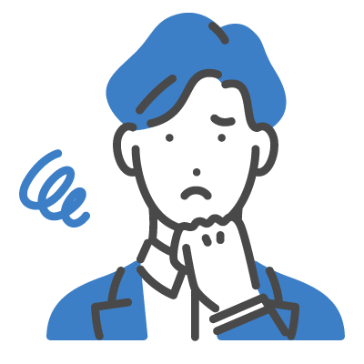 アイコン:困った表情の男性